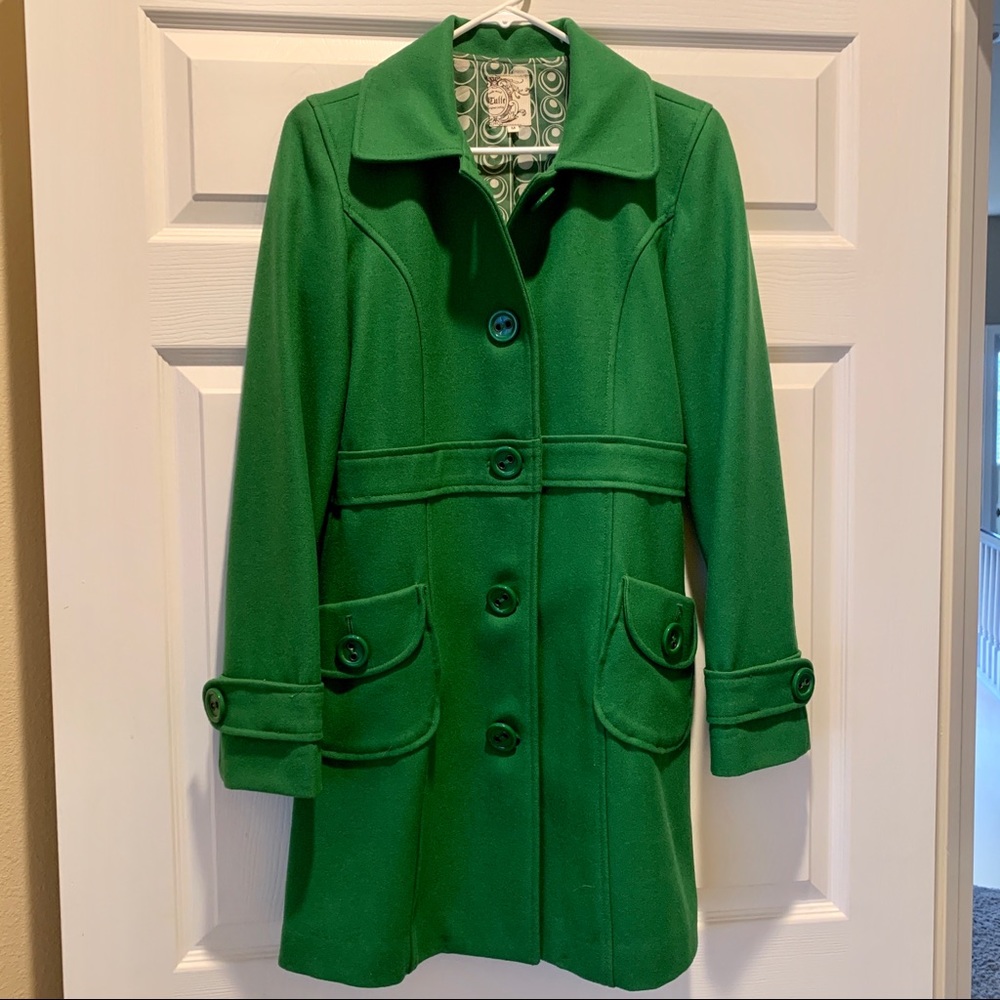 Kelly Green Wool Coat